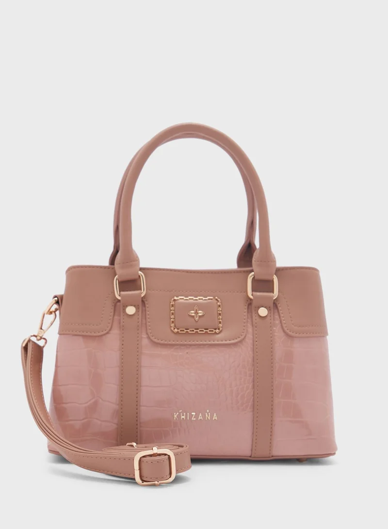 Khizana Croc Effect Satchel