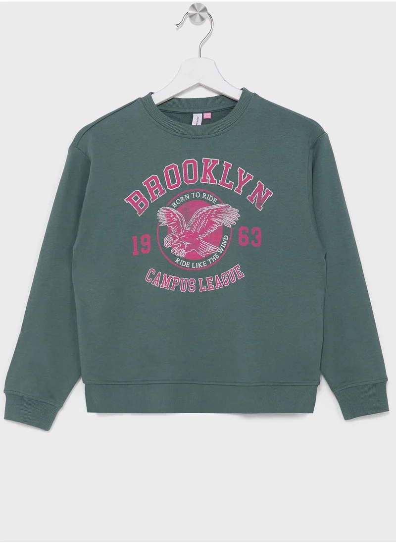Vero Moda Girl Kids Slogan Print Sweatshirt