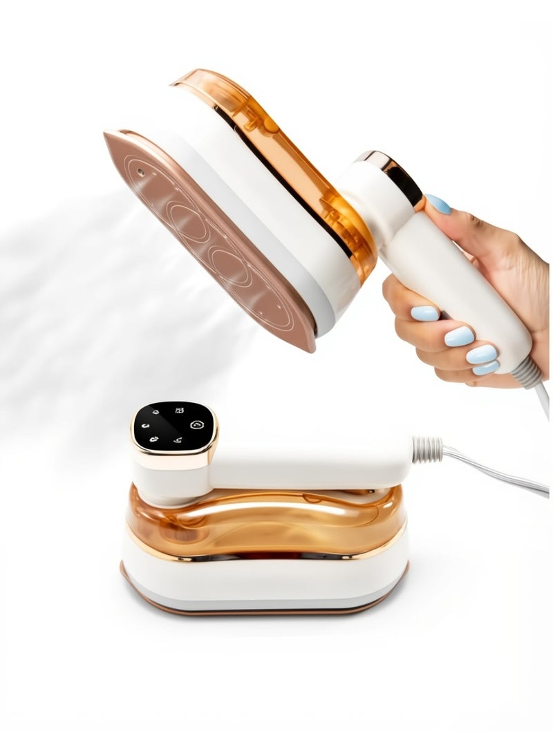Ruinengda Portable Steam Irons Travel Steamer Iron, Dry u0026 Wet 2 in 1 Mini Steam Iron for Clothes, 180° Rotatable Portable Iron Steamer for Home, Travel, Dorm, Gifts, School, Office, Home Essential，1200W - Image 1