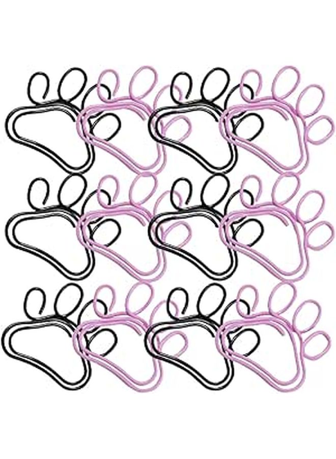 Mini Metal Decorative Paperclips Set with Black and Pink Colors for Office File Clips Students Desk Accessories Document Organization - Image 1