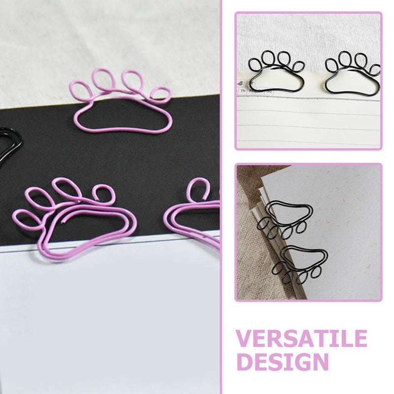 Mini Metal Decorative Paperclips Set with Black and Pink Colors for Office File Clips Students Desk Accessories Document Organization - Image 5