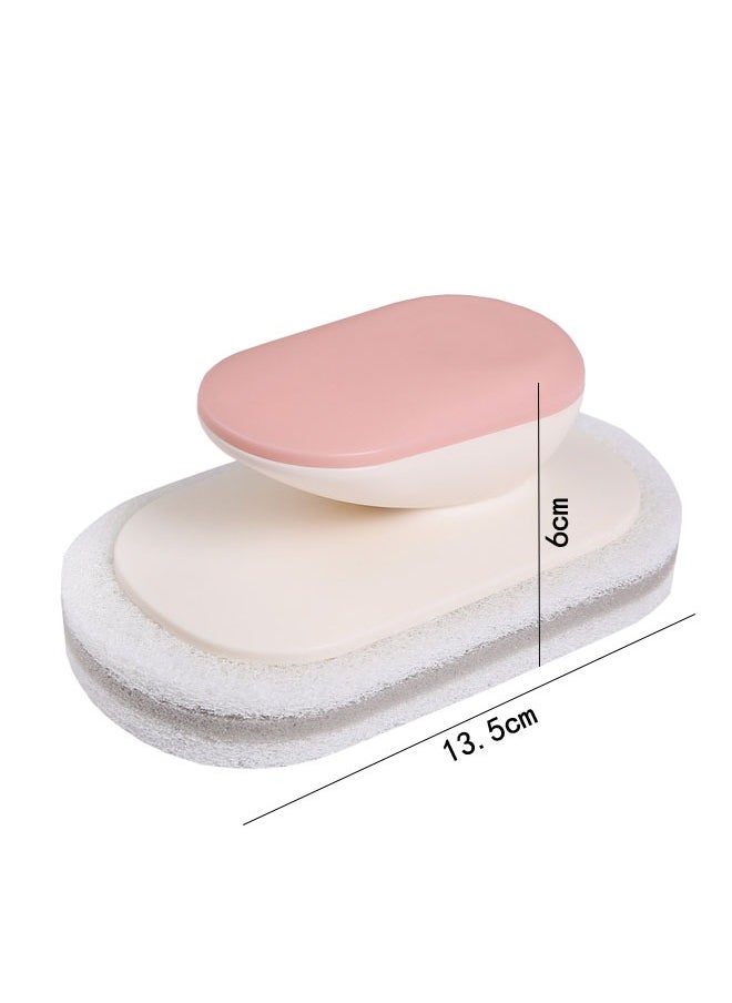 ZCM-HAPPY 3 Piece Kitchen Durable Firm Handheld Cleaning Sponge Brush Set Countertop Cleaning Dish Cleaning Brush Kitchen Sponge Brush for Efficient Scrubbing and Cleaning  - Image 2
