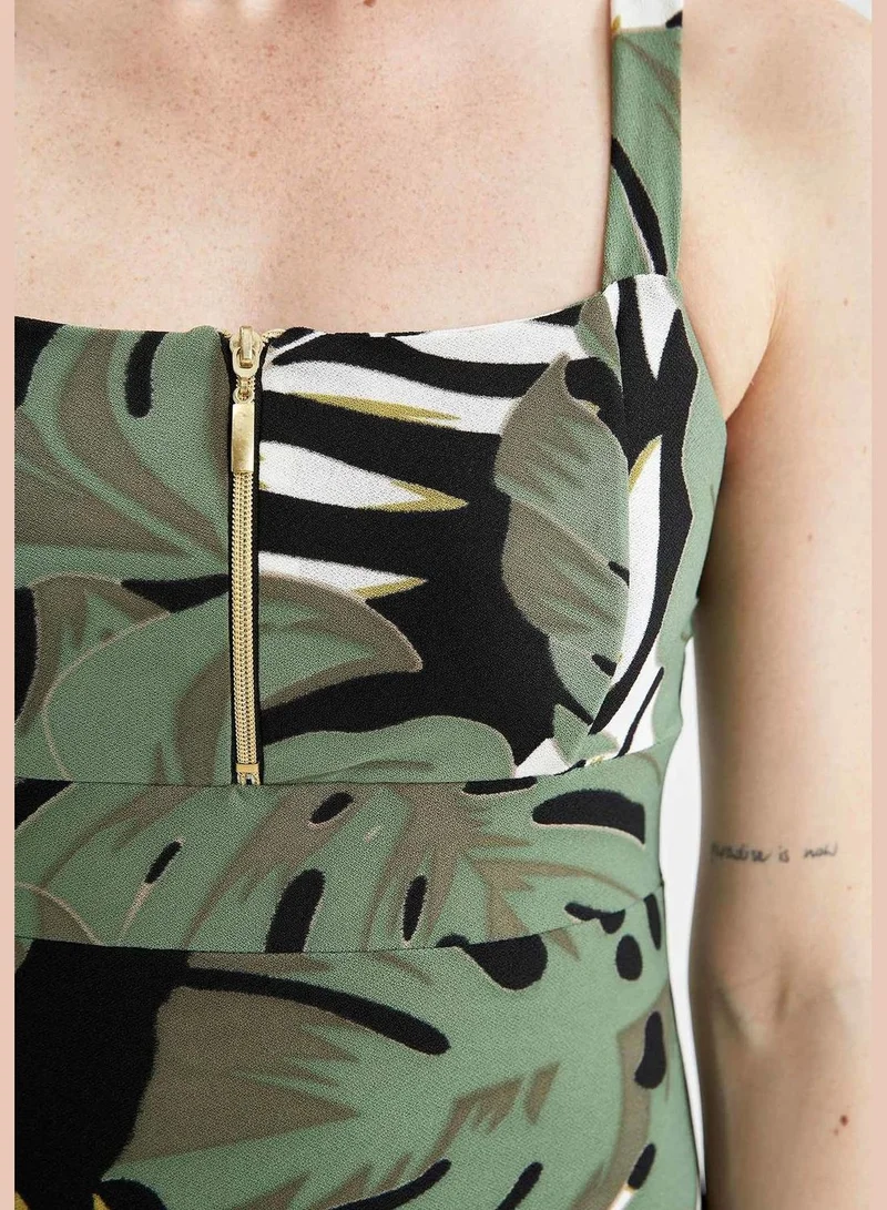 ديفاكتو Woman A-Line Dress Regular Short Sleeve Knitted Dress