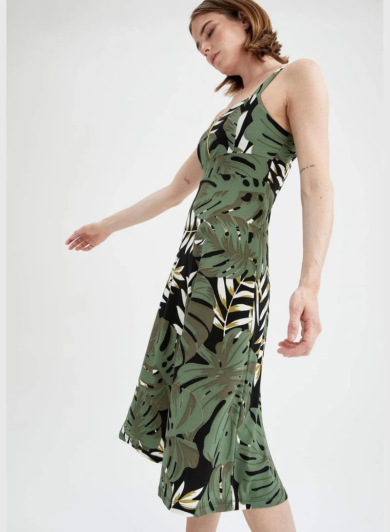 ديفاكتو Woman A-Line Dress Regular Short Sleeve Knitted Dress