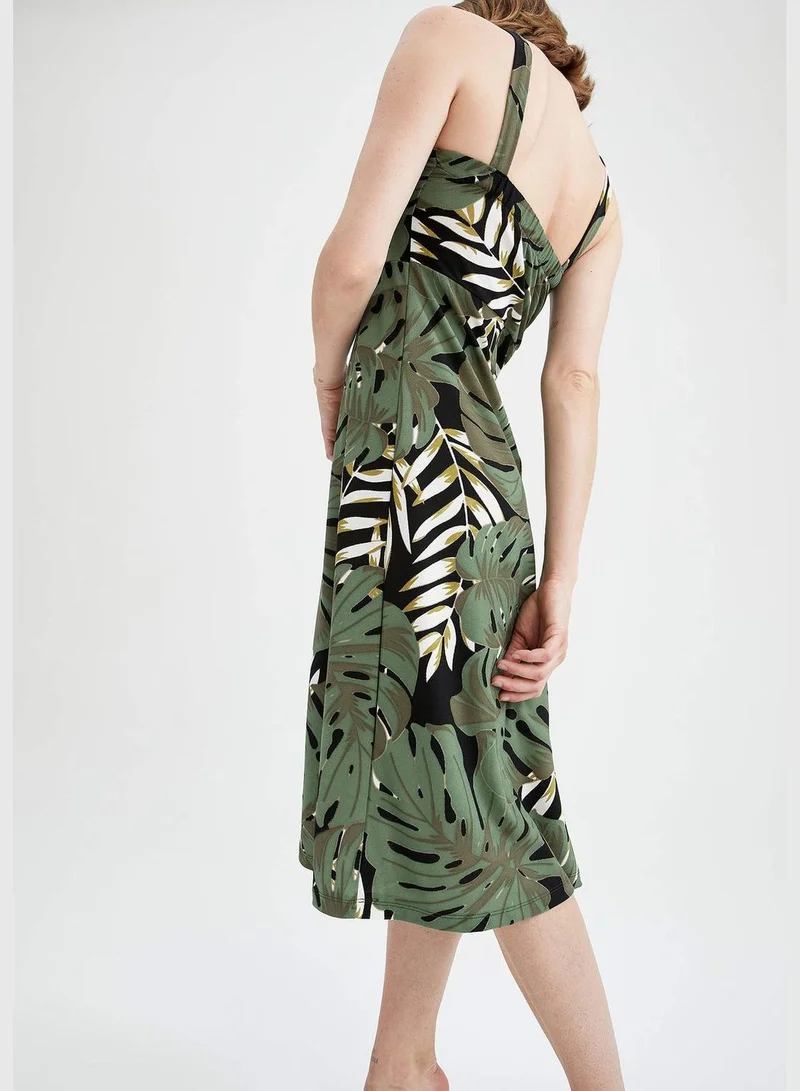 ديفاكتو Woman A-Line Dress Regular Short Sleeve Knitted Dress