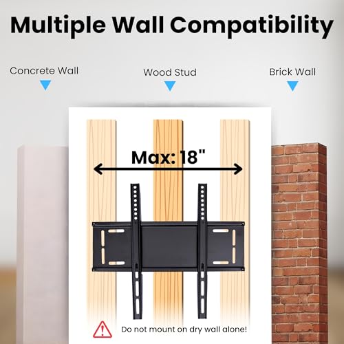 RISSACHI® Adjustable TV Wall Mount for 32–55 Inch LED/LCD – Universal & Strong Bracket with Anti-Fall Design | Compact Wall Setup for Office, Living Room & Bedroom - Image 4