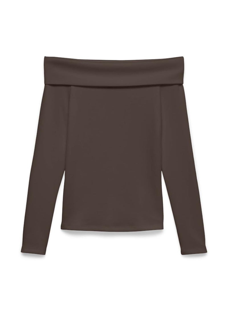 VERO MODA بلوزة Vmmille بدون أكتاف للسيدات جرس إكسب SB3 - Image 2