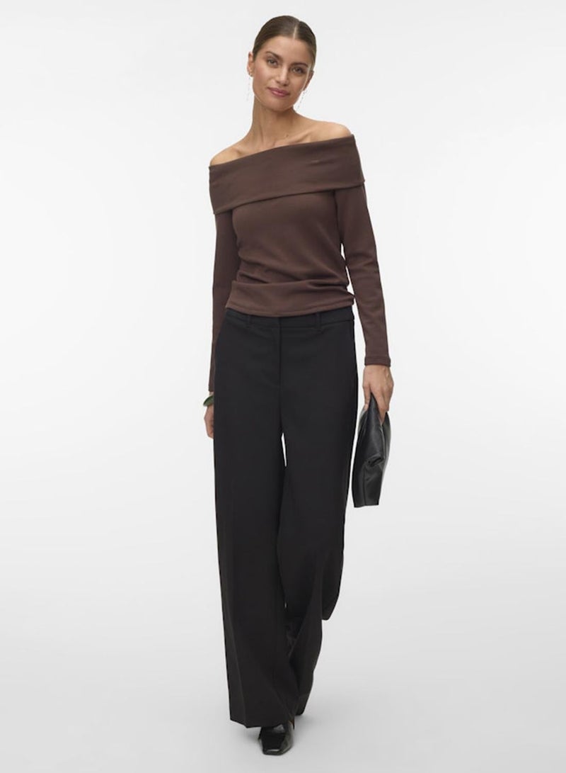 VERO MODA بلوزة Vmmille بدون أكتاف للسيدات جرس إكسب SB3 - Image 1