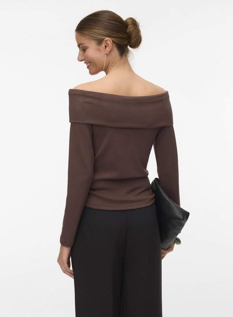 VERO MODA بلوزة Vmmille بدون أكتاف للسيدات جرس إكسب SB3 - Image 3