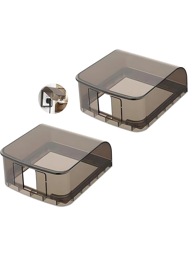 promass Outdoor Outlet Cover, 2 Pack Self Adhesive Outdoor Plug Cover, Waterproof Outlet Cover Box, Electrical Outlet Cover for Bathroom, Kitchen, Indoor, Outdoor and Many Other Places - Image 1