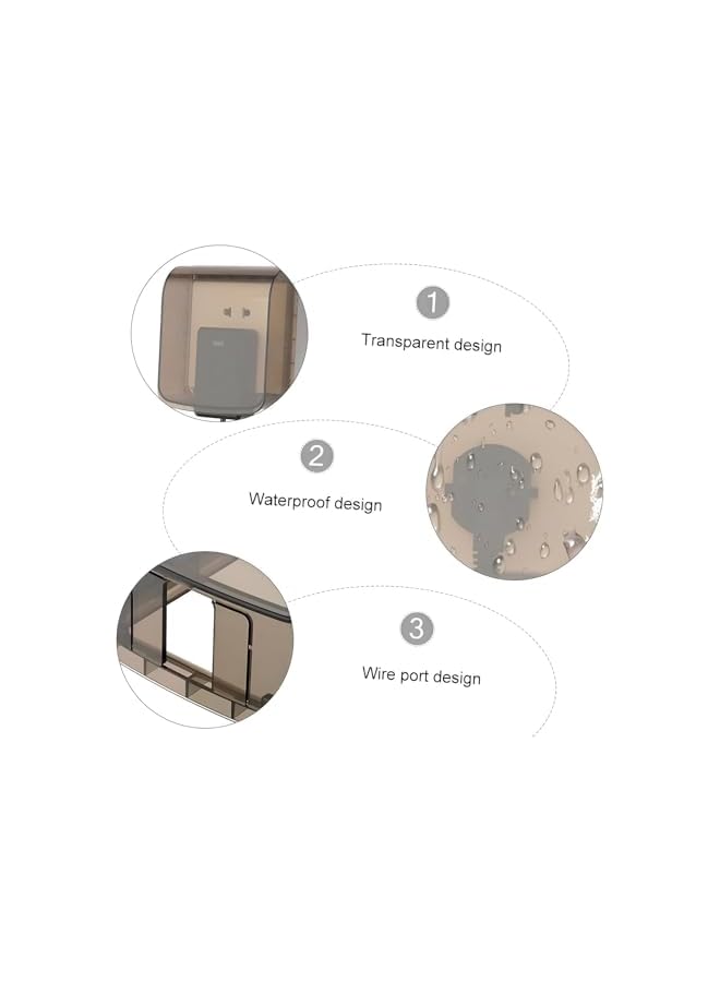 promass Outdoor Outlet Cover, 2 Pack Self Adhesive Outdoor Plug Cover, Waterproof Outlet Cover Box, Electrical Outlet Cover for Bathroom, Kitchen, Indoor, Outdoor and Many Other Places - Image 2
