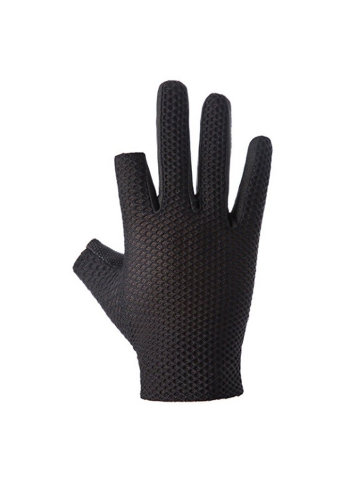 Summer Breathable Mesh Gloves For Unisex Fishing Riding Driving Anti-uv Sun Protection Gloves Solids Touchscreen Non Slip Women Drive Gloves - Image 2