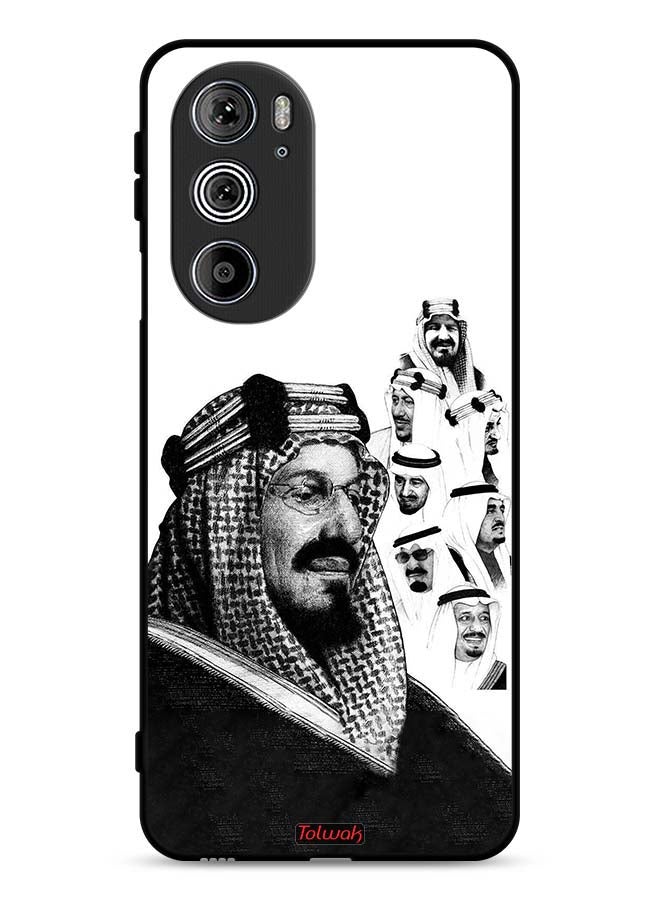Tolwak Motorola Edge 30 Pro Protective Case Cover Kings Of Saudi Arabia BW Poster Art - Image 1