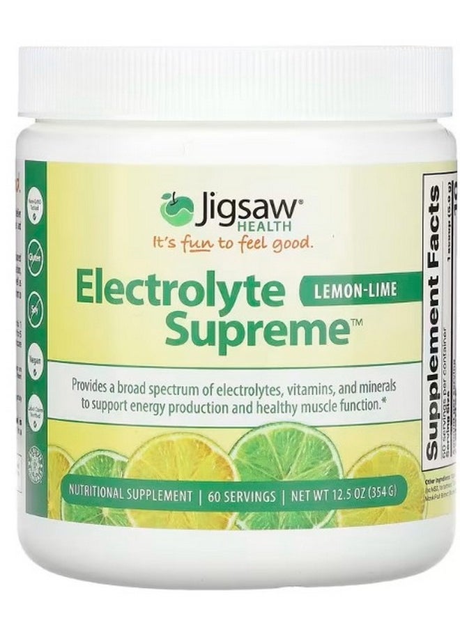Jigsaw Health Electrolyte Supreme Lemon Lime 12.5 oz 354 g  - Image 1