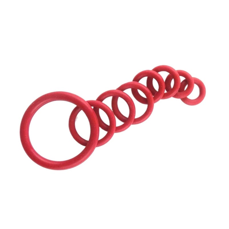 50pcs Red Silicone Rubber O Ring Seals 58x52x3mm Heat Resistant Sealing Gasket - Image 1