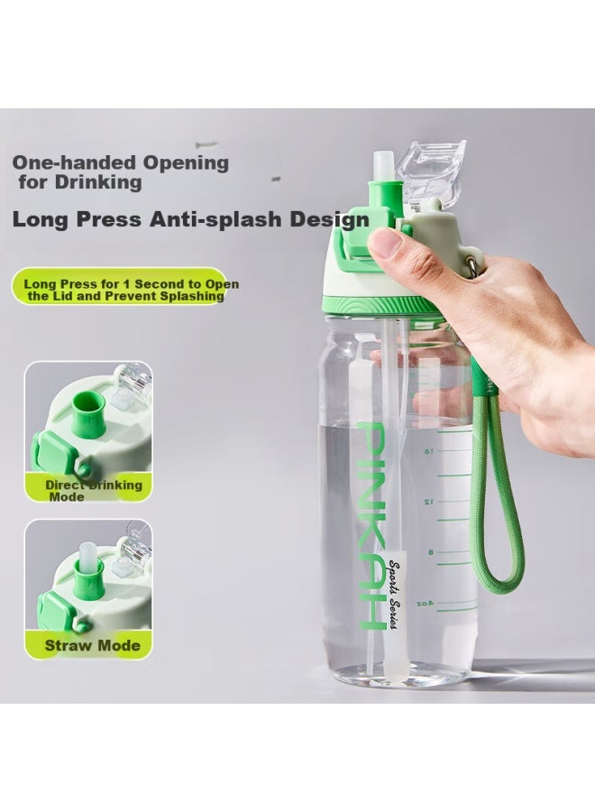 Cica Sports Spray Water Bottle For Children And Students Aged 6-12, Summer Large Capacity Tritan Spray Cup - Image 3