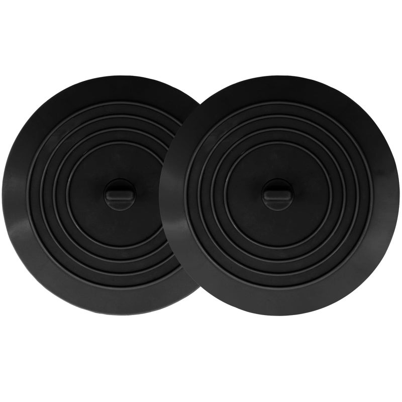 V-TOP Bathtub Drain Stopper 2 Pack, 5 inches Silicone Tub Stopper Shower Drain Cover, Bath Tub Plug Hair Stopper,Universal Flat Suction Renter Friendly Bath Accessories - Image 1