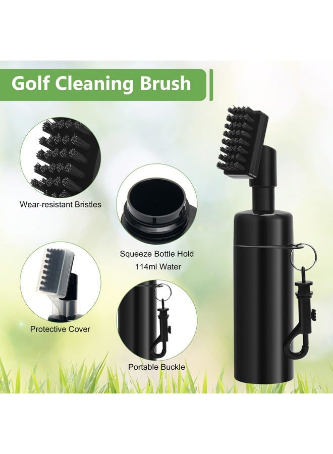 Anglekai 4PCS Golf Club Brush Set, Golf Club Brush Groove Cleaner with 4 Ounces Squeeze Bottle and Bristles/Golf Groove Sharpener/Golf Towel/Retractable Key-Ring for Cleaning Golf Groove Brush - Image 3