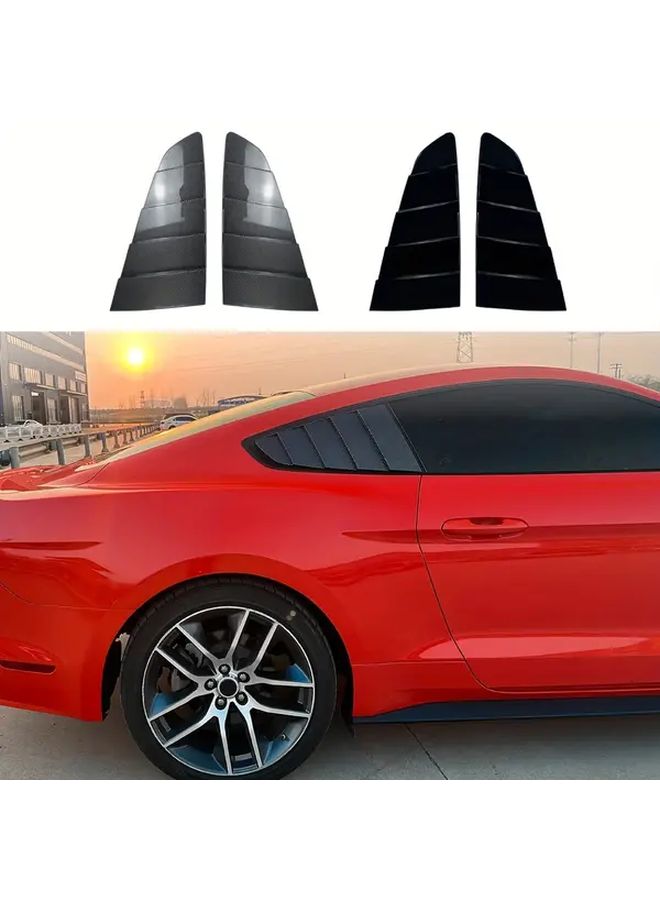 نمط ألياف الكربون لفتحة النافذة الخلفية لفورد موستانغ MK6 2015 2023 ملحق خارجي متين من ABS سهل التركيب حفر تصميم أنيق لمفصلي السيارات - Image 5