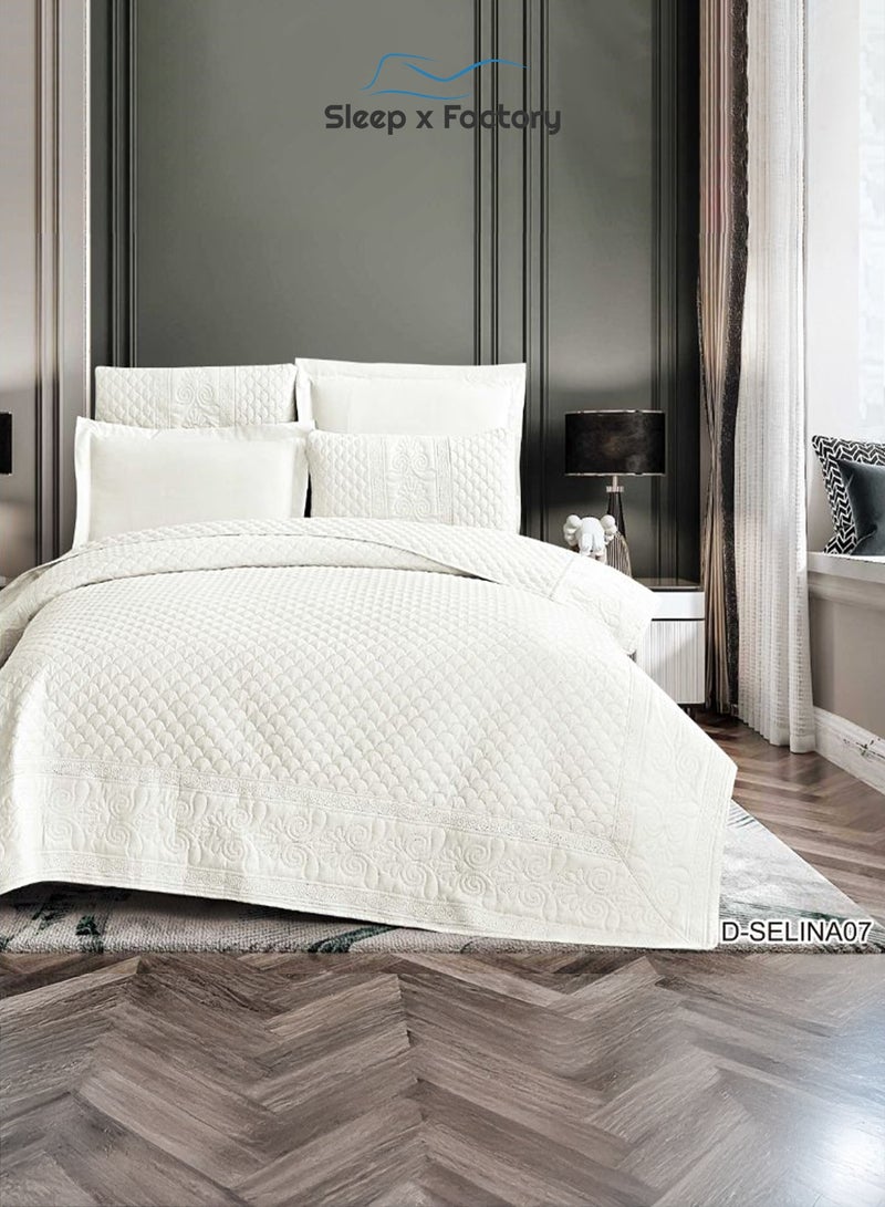 Sleep x Factory 6-Piece Compressed Comforter Set – Soft Microfiber Fabric – Elegant Design