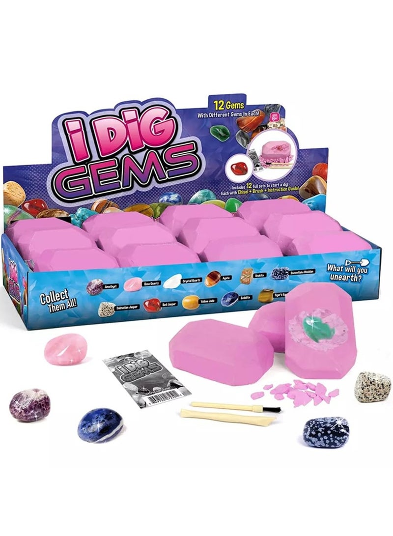 SOLARAE Gem Digging Kit for Kids, Exciting Gemstone Mining Adventure, Educational STEM Crystal and Mineral Excavation, Great STEM Science Kit, Geology Gift for Kids, Toys for Boys and Girls - Image 1