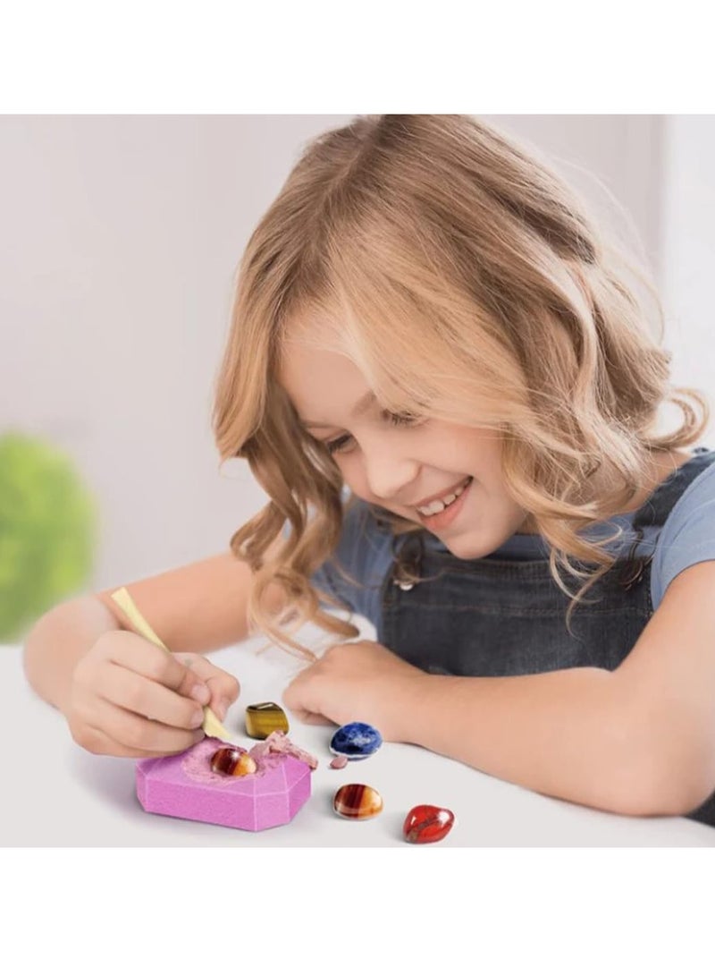 SOLARAE Gem Digging Kit for Kids, Exciting Gemstone Mining Adventure, Educational STEM Crystal and Mineral Excavation, Great STEM Science Kit, Geology Gift for Kids, Toys for Boys and Girls - Image 4