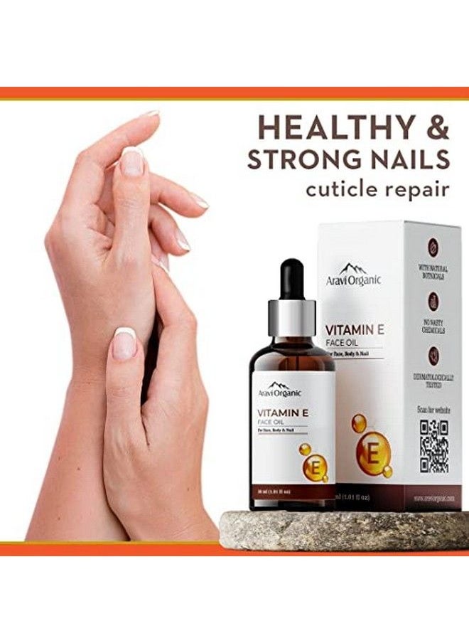 Aravi Organic - Vitamin E Oil For Face 30 Ml | Best Oil For Face Body And Nail From Veg Vitamin E Source | Nourish Your Face And Repair Damaged Skin Naturally. - Image 1