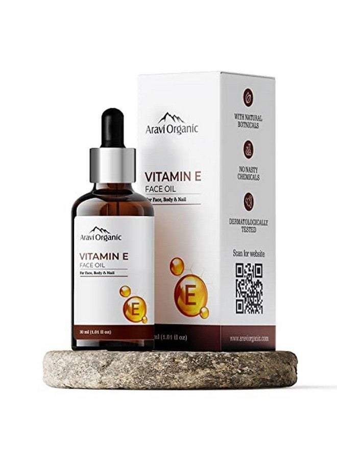 Aravi Organic - Vitamin E Oil For Face 30 Ml | Best Oil For Face Body And Nail From Veg Vitamin E Source | Nourish Your Face And Repair Damaged Skin Naturally. - Image 1