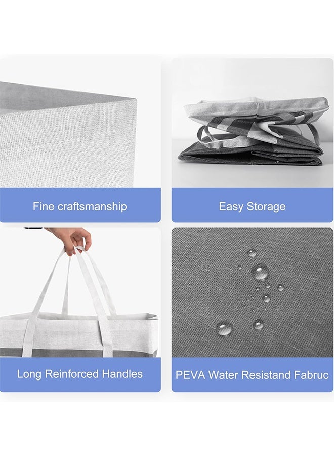 TaqwaMart 2-Pack Collapsible Laundry Hamper - 75 Liter Freestanding Waterproof Hamper with Reinforced Handles for Clothes, Toys, and More - Great for Dorms and Homes - Image 5