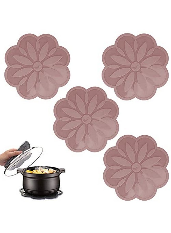 P-Plus International Silicone Trivets Mat for Dish Hot Pads for Counter Top,Pan and Pot Heat Resistant Hot Protector (Fulda_B Pack of 4 Random) - Image 4
