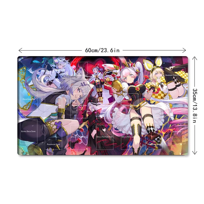 Mlikemat New Playmat Malice P White Rabbit TCG OCG CCG Trading Card Game Mat Mouse Pad with Zones + Bag (YG001-344-A) - Image 5