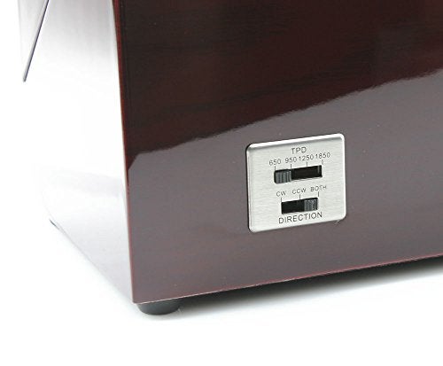 Heiden Single Watch Winder - Japanese Motor - AC Adapter Included - Can Run on Batteries - 12 Multiple Settings - Zero Magnetization Single Watch Winder (Cherry Wood) - Image 4
