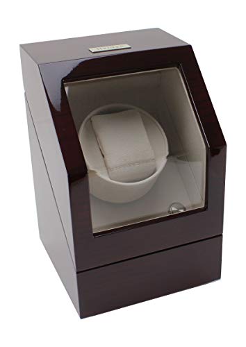 Heiden Single Watch Winder - Japanese Motor - AC Adapter Included - Can Run on Batteries - 12 Multiple Settings - Zero Magnetization Single Watch Winder (Cherry Wood) - Image 1