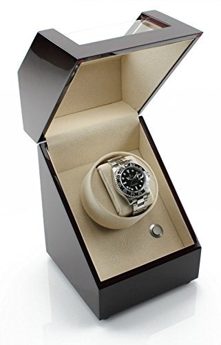 Heiden Single Watch Winder - Japanese Motor - AC Adapter Included - Can Run on Batteries - 12 Multiple Settings - Zero Magnetization Single Watch Winder (Cherry Wood) - Image 3