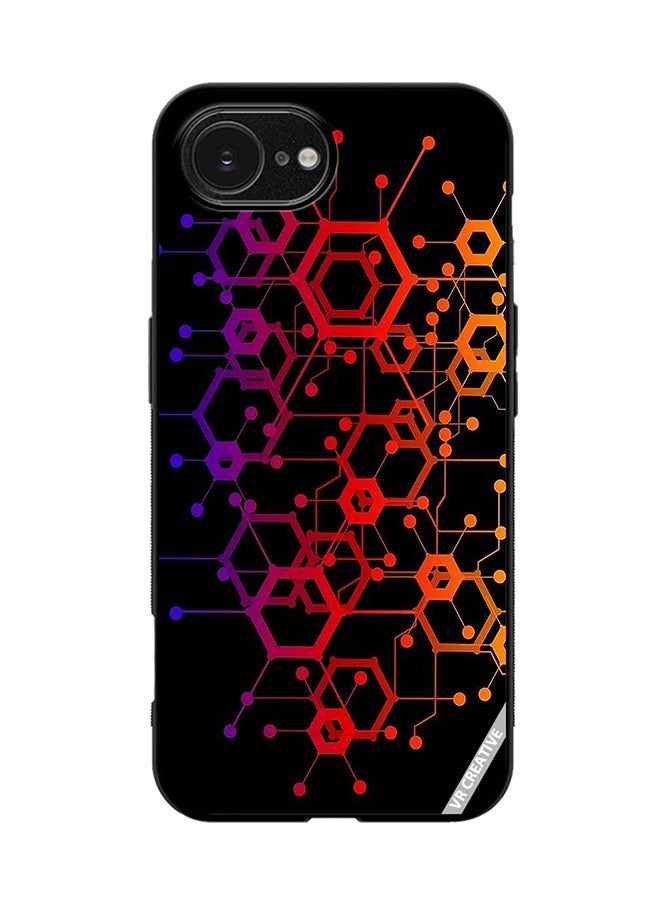 Protective Case Cover For Apple iPhone 16e Abstract Circuit Board Design Multicolour