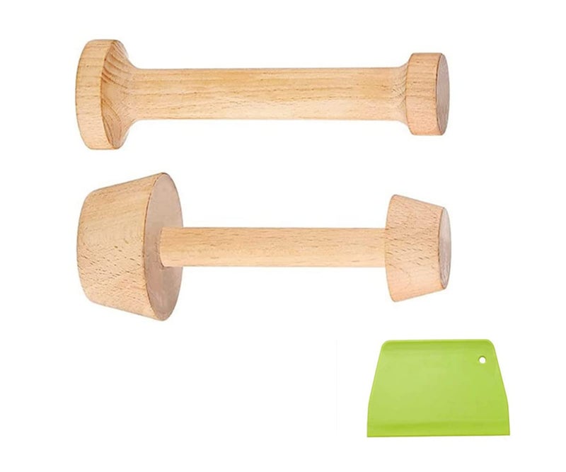 YUDONG Double Sided Wooden Egg Tart Mold Pastry Tamper Tool DIY Pastry Baking Shaper Kitchen Tool for Pecan Pie Cheesecake and Dessert Egg Tarts
