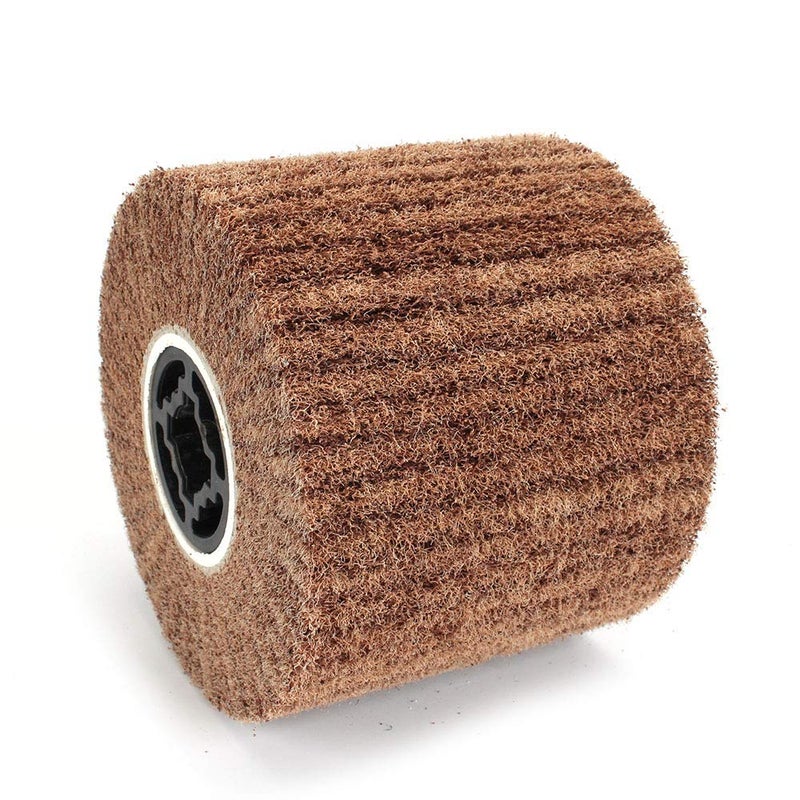 Baisiky 120x100x19mm Non-Woven Abrasive Wire Drawing Polishing Burnishing Wheel Flap Brush for Surface Treatment Stainless Steel, Aluminum, Copper, and More - 180 Grit - Image 1