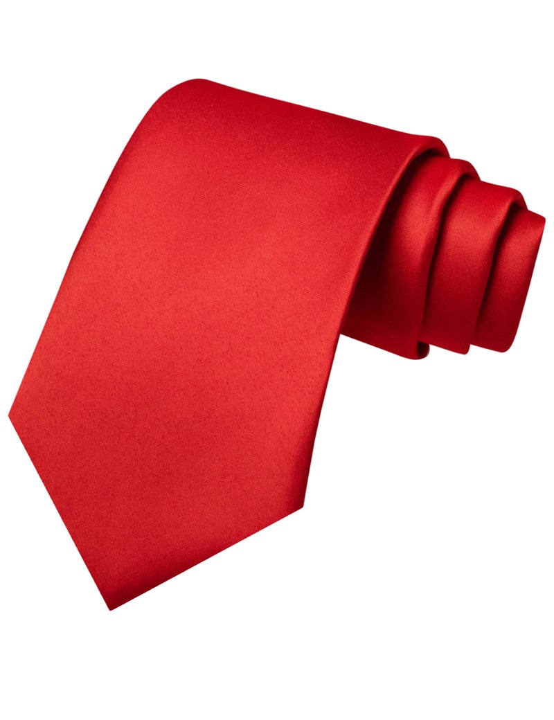JEMYGINS Red Tie Silk Necktie for Men Business and Wedding - Image 1