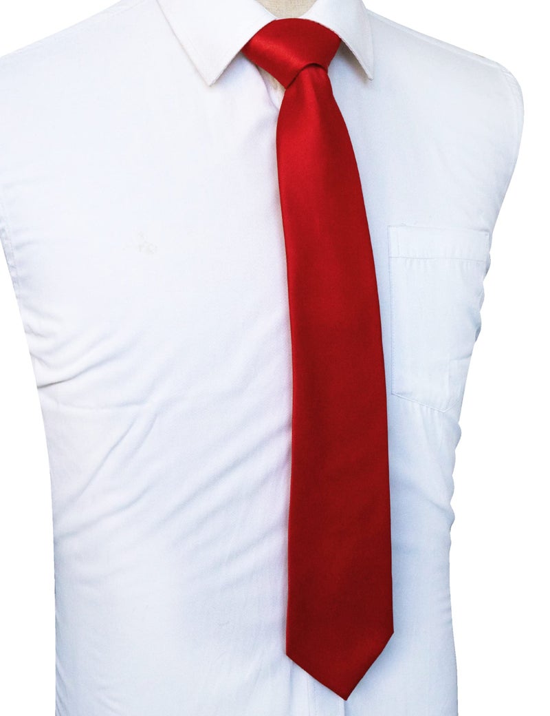 JEMYGINS Red Tie Silk Necktie for Men Business and Wedding - Image 4