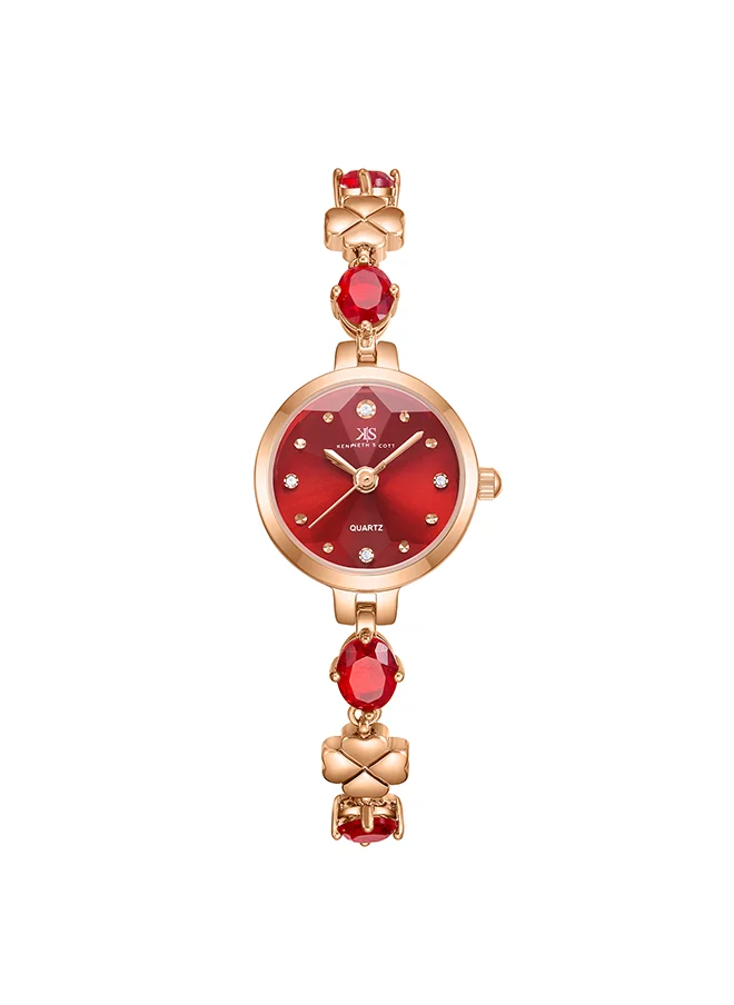 KENNETH SCOTT Kenneth Scott Women's Red Dial Analog Watch - K23541-KBRR