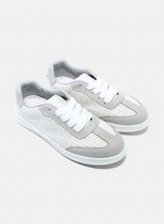 Glitter Women Sneakers - White - Image 1