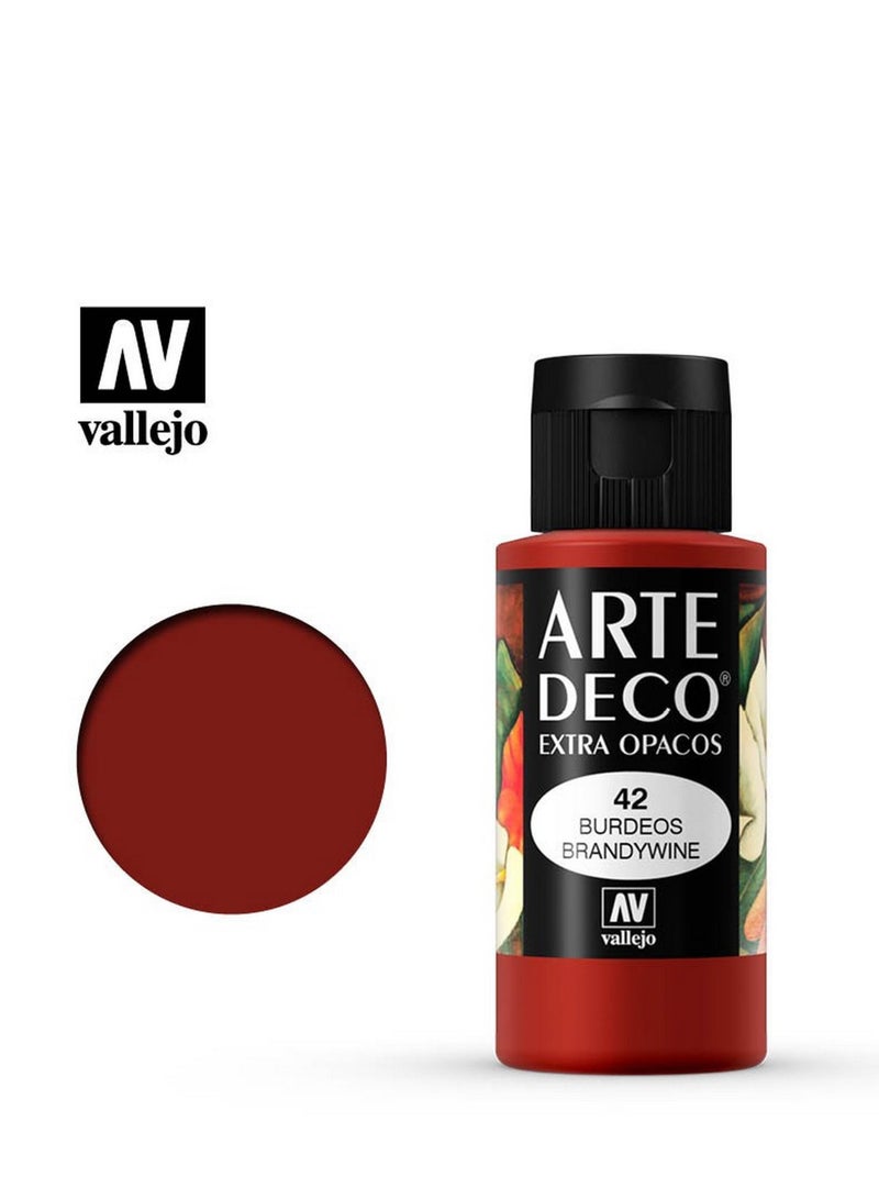 آرت ديكو 042 براندي واين 60 مل - طلاء أكريليك فاخر غير لامع للأعمال اليدوية والفنية