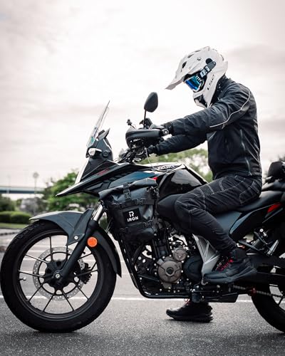 RIDEIRON Motorcycle Crash Bar Bag Waterproof 5L*2pcs Bumper Duffel Side Bags with Shoulder Strap Tail Bag Luggage Dry Tool Carry PVC Travel Hiking - Image 2