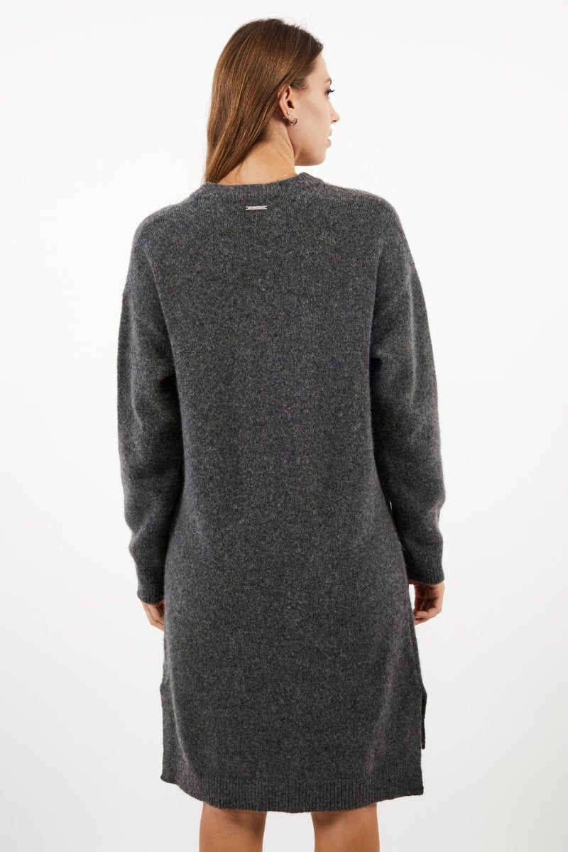 Michael Kors Women Knitted Long Sleeve Sweater Dress, Berby Heather - Image 3
