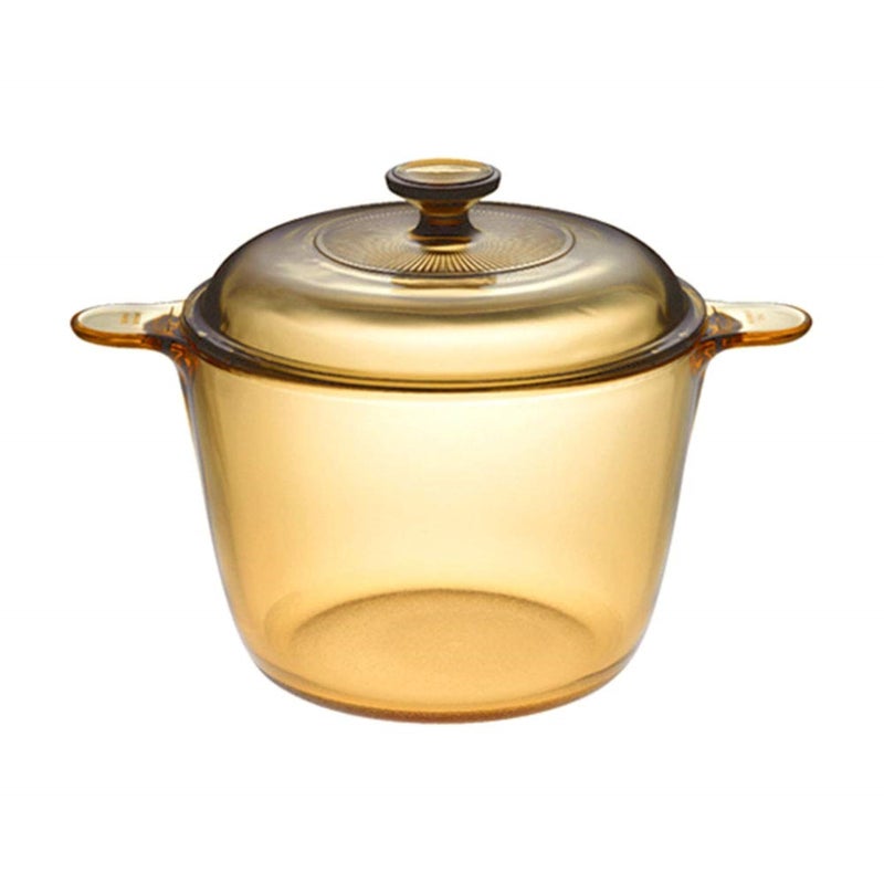 Visions 3738 3.5 Litre Pyroceram Glass Cookpot with Glass Cover, Amber