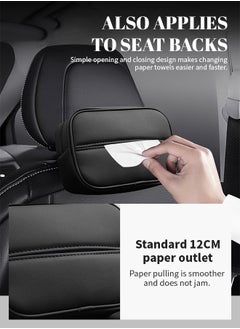 Generic Leather Car Tissue Holder, Waterproof Car Napkin Holder, Car Tissue Holder With Zipper, Tissue Dispenser, Car Decoration Accessories For Toyota, Changan, Mazda, Hyundai, Kia Car Accessories 3.14x4.7  - Image 5