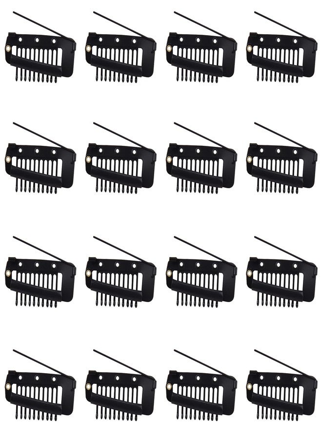 NICECRAFT 16 Pcs Chunni Clips Multipurpose Dupatta Clips Secure Wig Tikka Black - Image 1