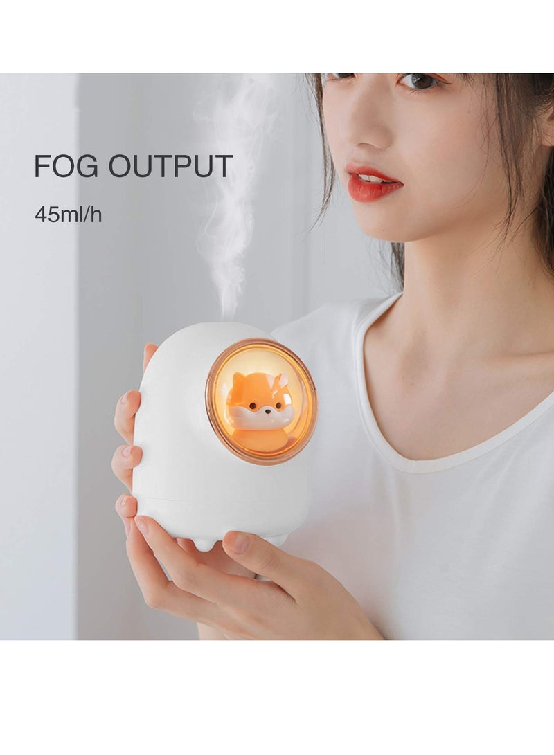 SYOSI Humidifier For Baby, Humidifiers For Bedroom, Small Humidifier Plant Humidifier For Office With High And Low Mist Settings, 2 Mist Modes, Super Quiet, Up To 12 Hours White   400ml - Image 3