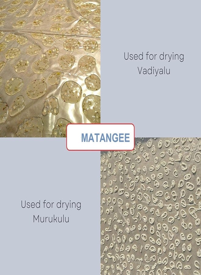 MATANGEE غطاء/غطاء من البولي إيثيلين من ماتانجي للتجفيف (للاستخدام المنزلي) [مقاوم للحرارة، قابل للغسل، قابل لإعادة الاستخدام] الحجم: (2 × 1.5 متر) الكمية: (2). - Image 2