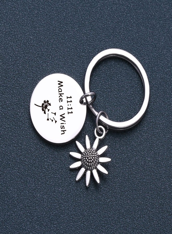 NOTHERS RSZOTW 11 11 Jewelry 11:11 Dandelion Lover Keychain 11:11 Dandelion Wishing Gift 1111 Keychain Wish Quote Gift for 11:11 Key Chain - Image 4